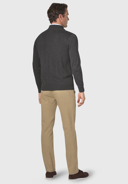 Columbus Charcoal Zip Through Cardigan