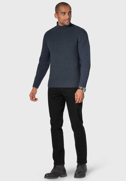 'Waver' Blue Lambswool Jumper