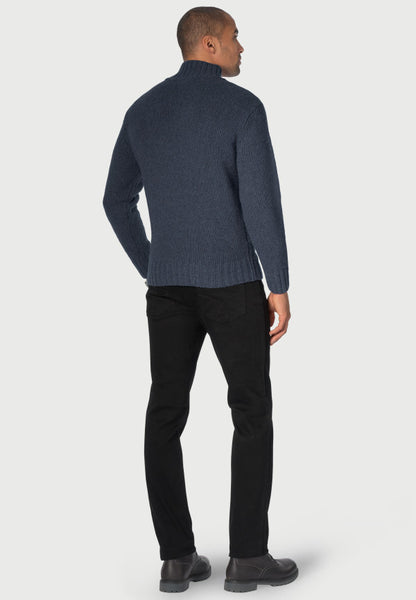 'Waver' Blue Lambswool Jumper