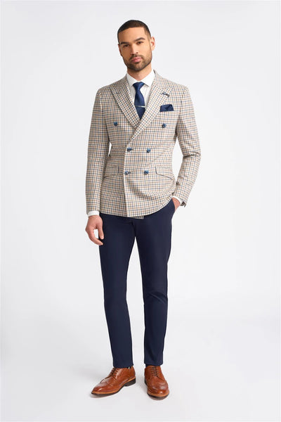 Sergio Double Breasted Blazer - Beige