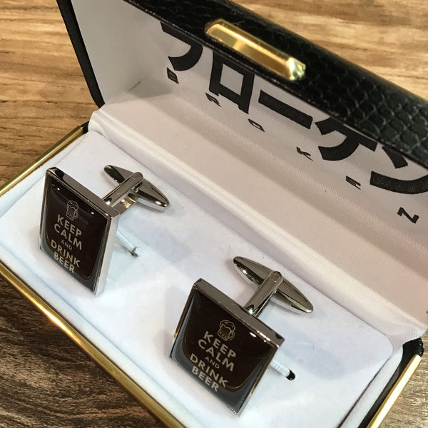Keep Calm And Drink Beer Cufflinks