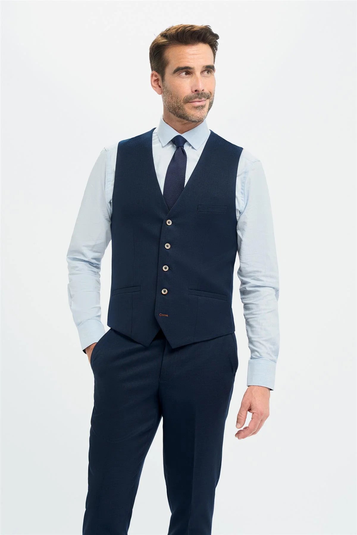 Tropez Navy Waistcoat