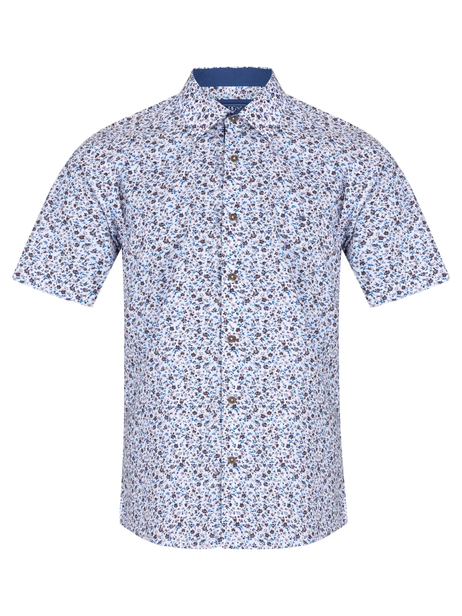 Blue/Brown Floral S/S Shirt.