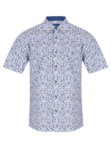 Blue/Brown Floral S/S Shirt.