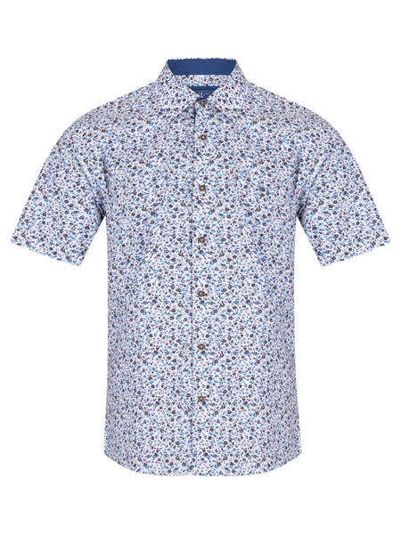 Blue/Brown Floral S/S Shirt.