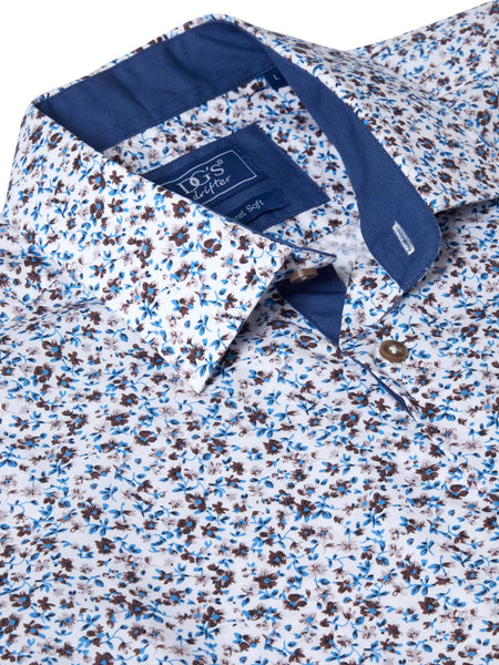 Blue/Brown Floral S/S Shirt.