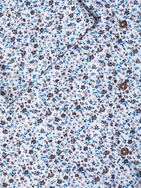 Blue/Brown Floral S/S Shirt.