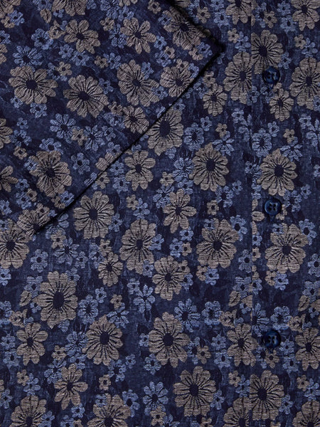 Dark Blue Floral S/S Shirt.