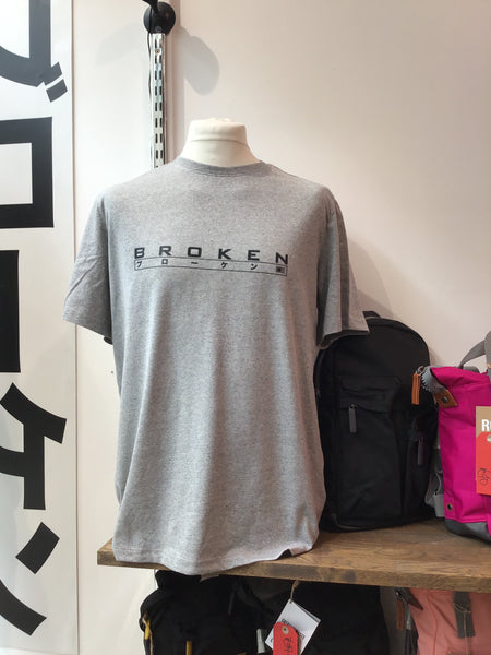 B R O K E N Organic Cotton Boxed Logo T-shirt - Grey