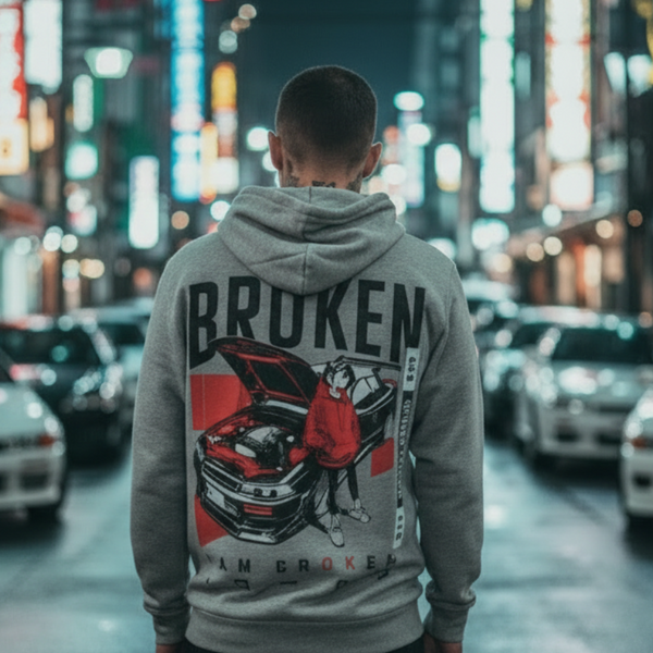 TOKYO NO GAIRO / Grey Hooded Sweat