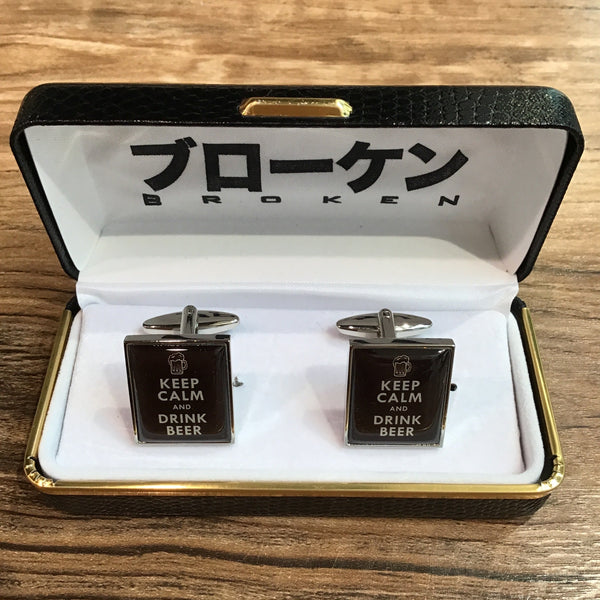 Keep Calm And Drink Beer Cufflinks