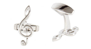 Treble Clef Engravable Back Cufflinks