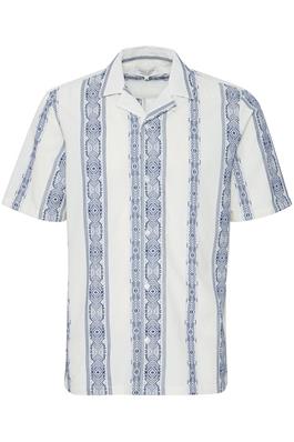 Jayden Striped S/S Shirt - Navy/Cream