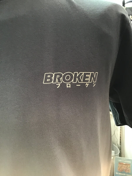 B R O K E N Faded Tee Hollow - Black/Ecru