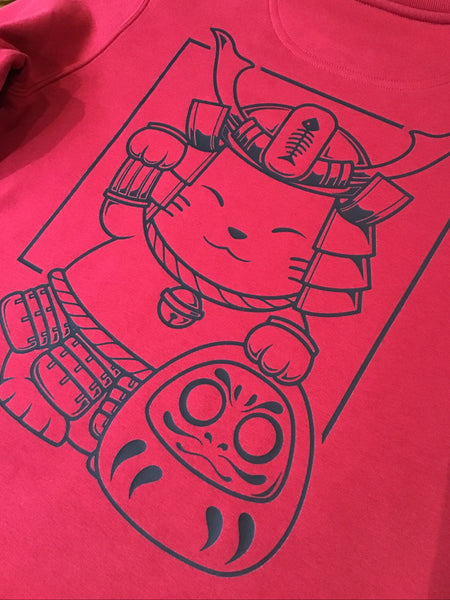 MANEKI NEKO Organic Cotton Sweatshirt Red