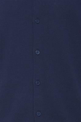 Button Thru S/S Polo Shirt - Navy
