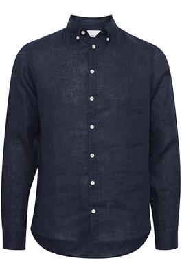 Fanton Linen L/S Shirt - Navy