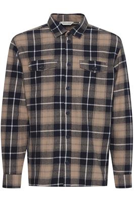 Casual Friday Checked Overshirt - Dark Navy