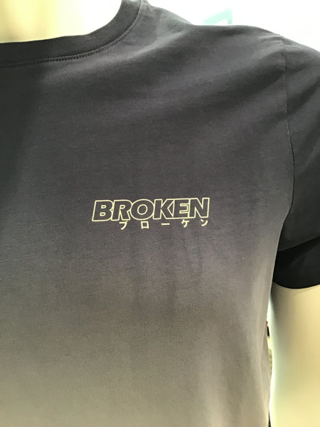 B R O K E N Faded Tee Hollow - Navy/Ecru