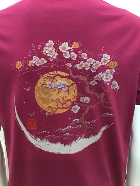 B R O K E N Bonsai Cherry Purple Organic T-shirt