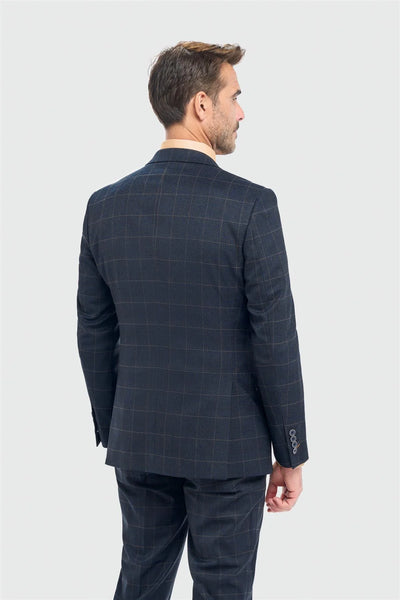 Torino Check Navy Blazer
