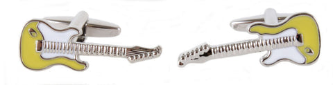 Yellow Guitar Cufflinks