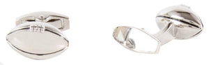Rugby Ball Engravable Back Cufflinks