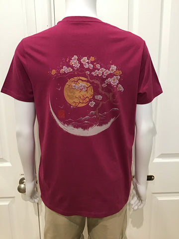 B R O K E N Bonsai Cherry Purple Organic T-shirt