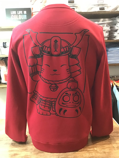MANEKI NEKO Organic Cotton Sweatshirt Red