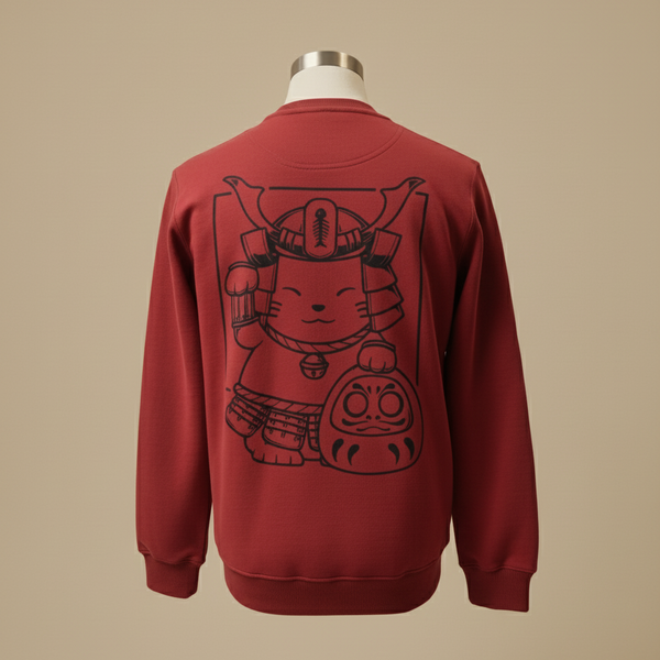 MANEKI NEKO Organic Cotton Sweatshirt Red