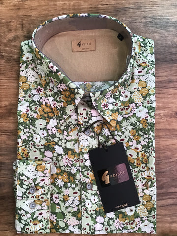 Gabicci Vintage Flower Slim Fit Shirt