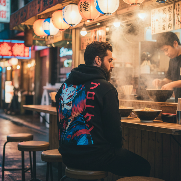 KITSUNE / Black Hooded Sweat