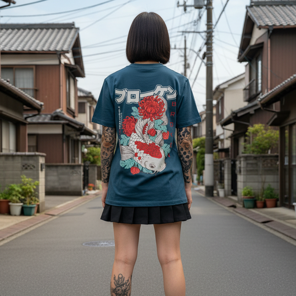 KOI / Peacock Blue T-shirt