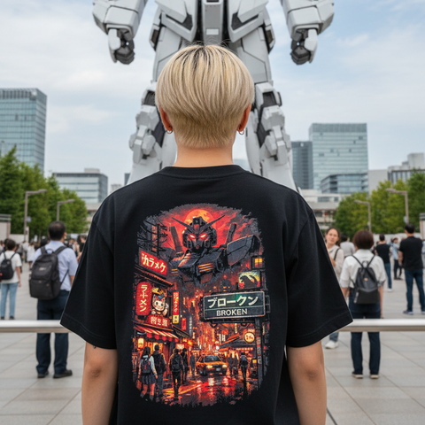 DENSETSU / Black T-shirt – BROKEN