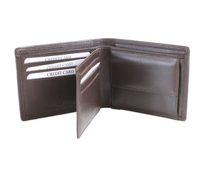 Brown Leather Wallet RFID Lined