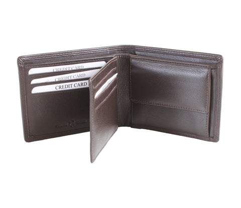 Brown Leather Wallet RFID Lined