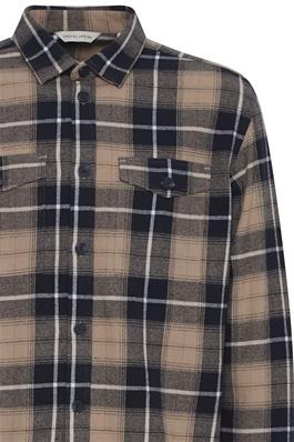 Casual Friday Checked Overshirt - Dark Navy