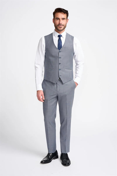 Bond Waistcoat - Puppy-Tooth Blue