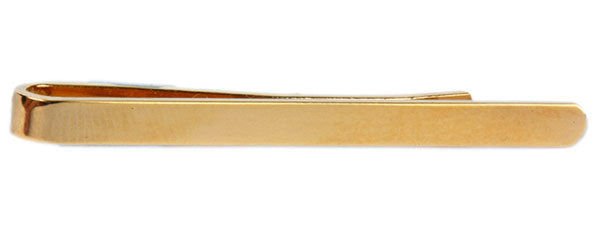 Plain Polished Gold Plated Tie Slide