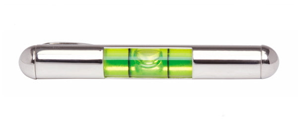 Spirit Level Green Rhodium Tie Slide
