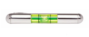 Spirit Level Green Rhodium Tie Slide