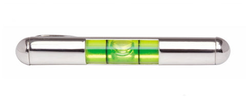 Spirit Level Green Rhodium Tie Slide