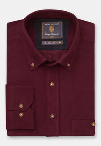 Wine Fine Needle Cord Shirt