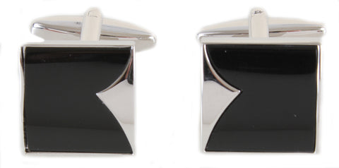 Onyx Stone Fish Tail Cufflinks
