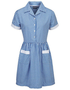 Ayr Corded Gingham Dress BLUE