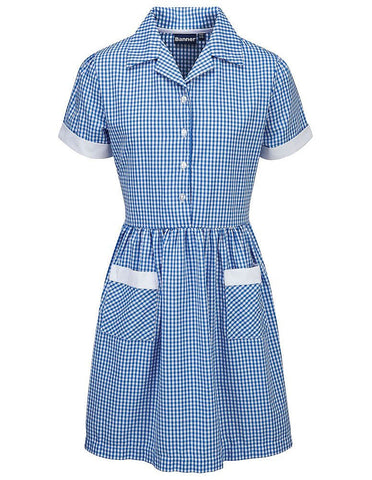 Ayr Corded Gingham Dress BLUE