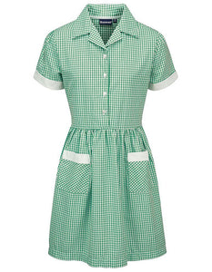 Ayr Corded Gingham Dress GREEN