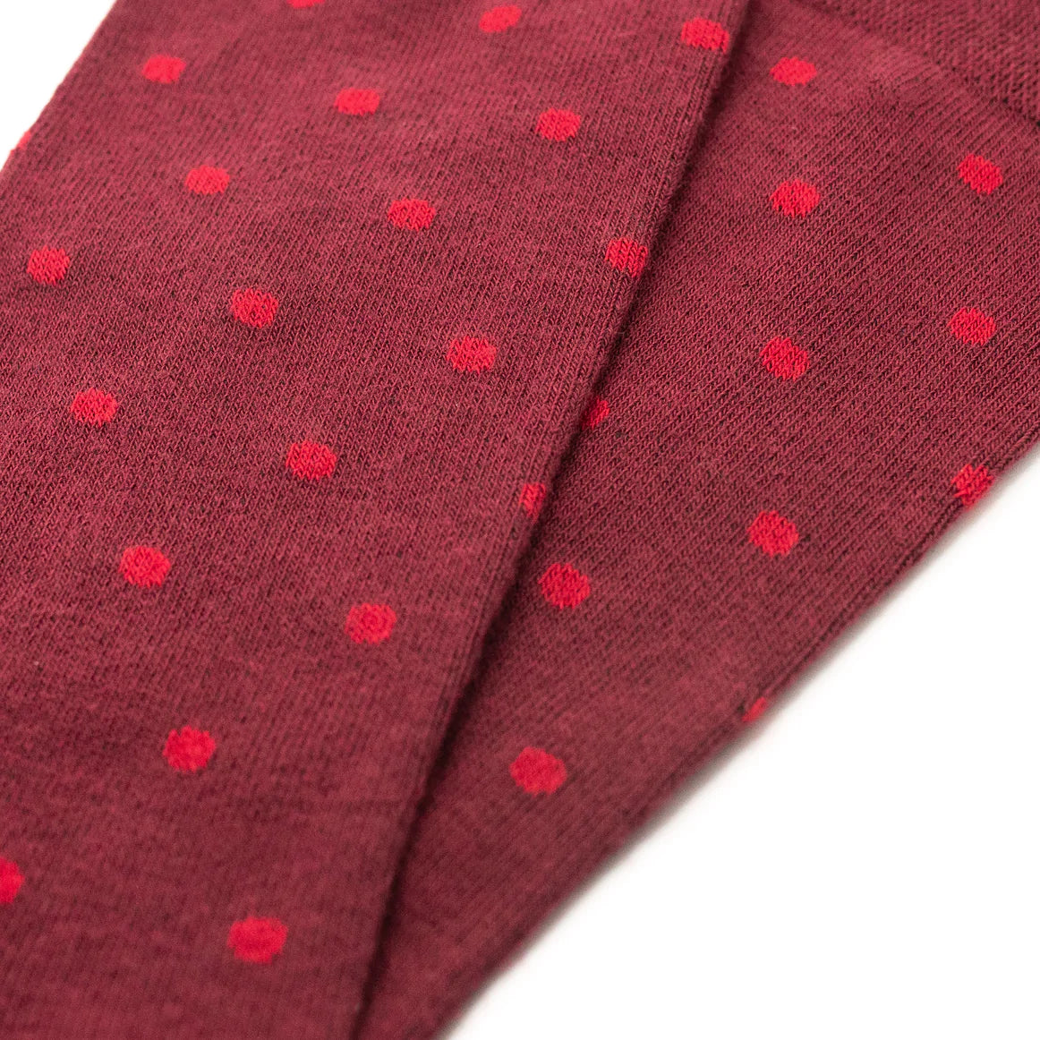 Burgundy Small Spot- Organic Cotton
