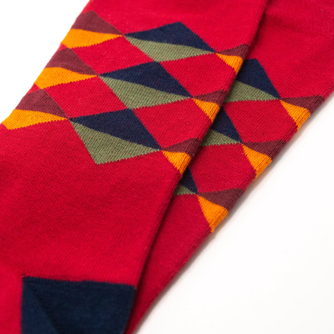 Red Multi Diamond Pattern - Organic Cotton