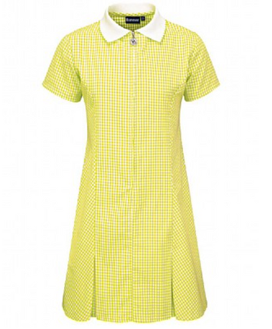 Avon Corded Gingham Dress YELLOW